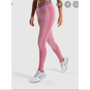 GYMSHARK FLEX LEGGINGS DUSKY PINK MARL